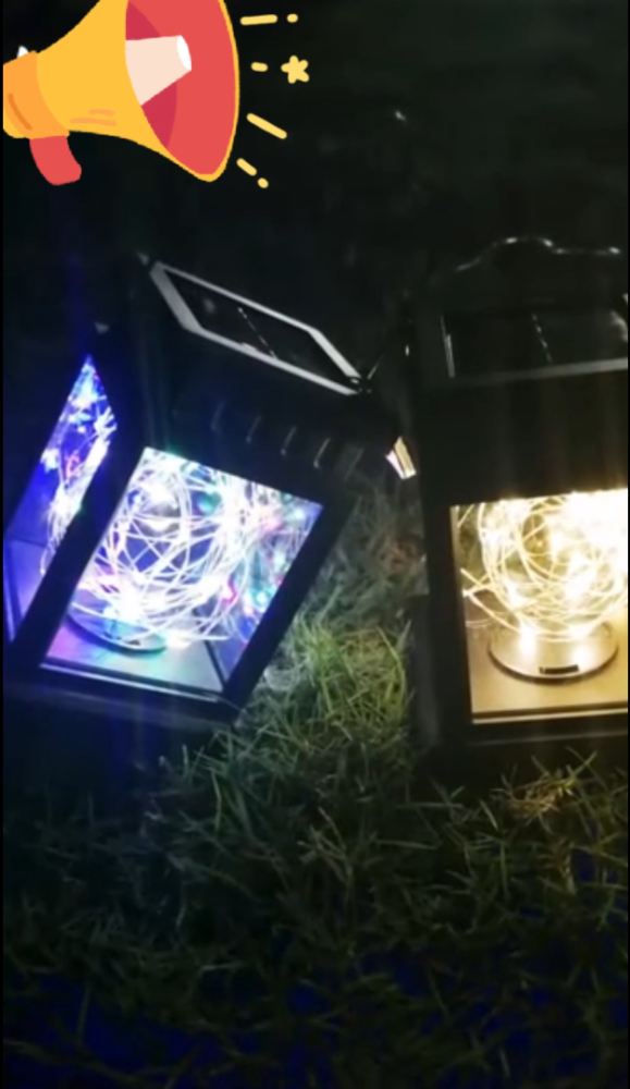 solar Hanging camping lantern light for Christmas