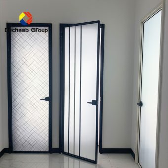 Timber Doors with Glass Double-Leaf Aluminum Door