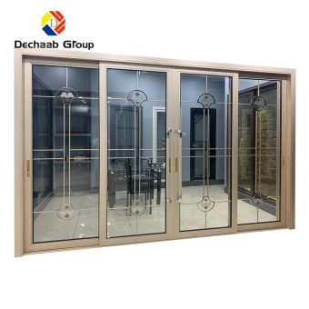 Modern Aluminium Tempered Glass with Frame Sliding Doors